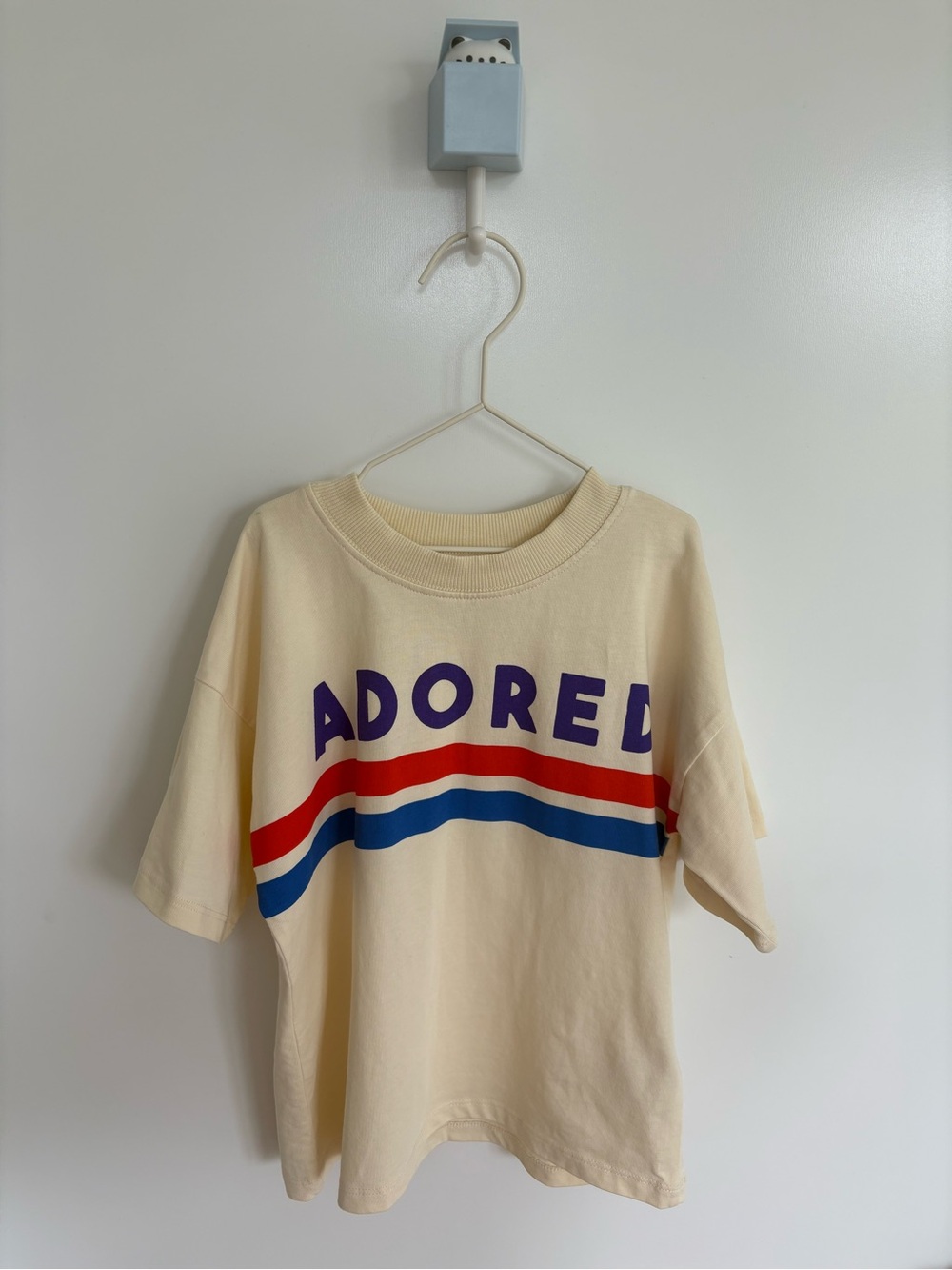 Mini Rodini Cream 'ADORED' Tee